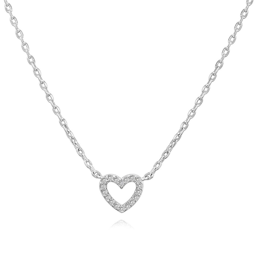 Silver Heart Pendant Necklace